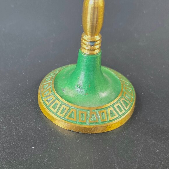 Vintage Brass Enameled Kiddush Cup - Made in Israel - 4 3/8" Tall - Picture 3 of 8